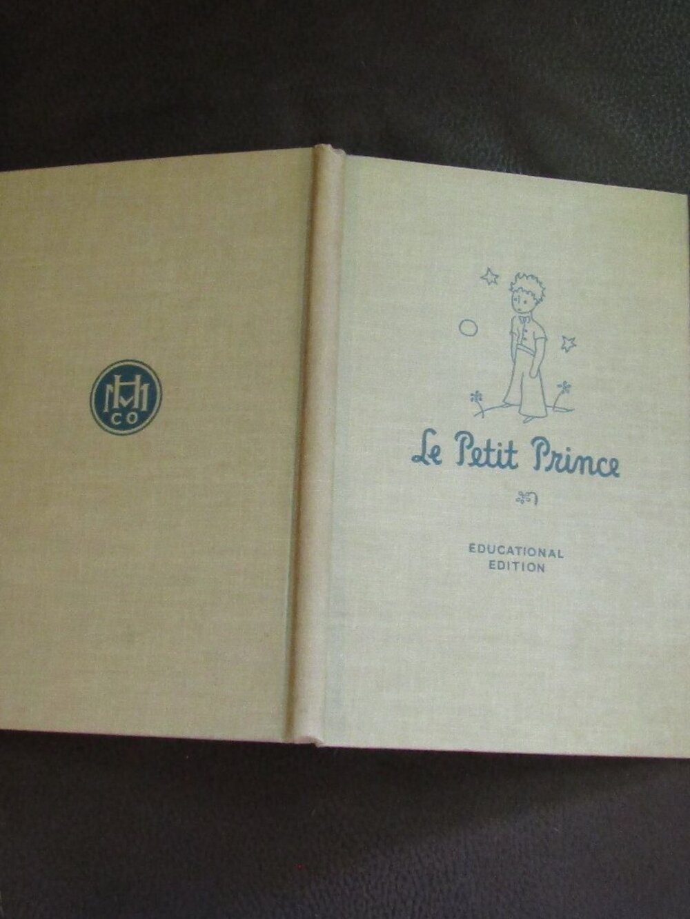 HTF 1946 LE PETIT PRINCE Vintage Educational Hardcover Book w/English Dictionary